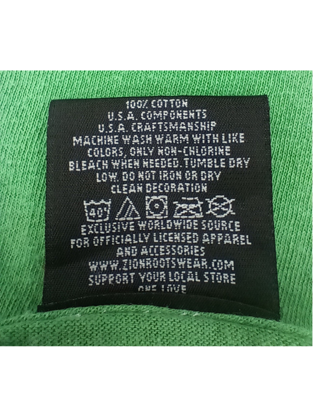 Zion Rootswear Bob Marley Trenchtown Rock Adult XL Band T-shirt Green Reggae - Picture 7 of 10